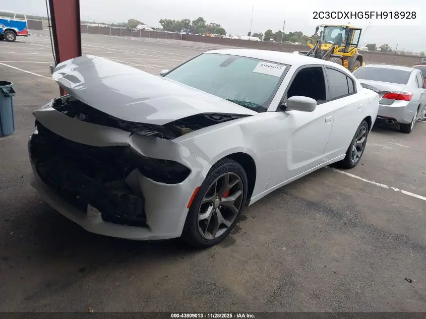 2C3CDXHG5FH918928 2015 Dodge Charger Sxt