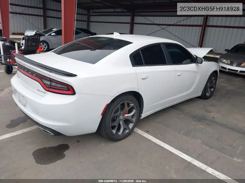 2C3CDXHG5FH918928 2015 Dodge Charger Sxt