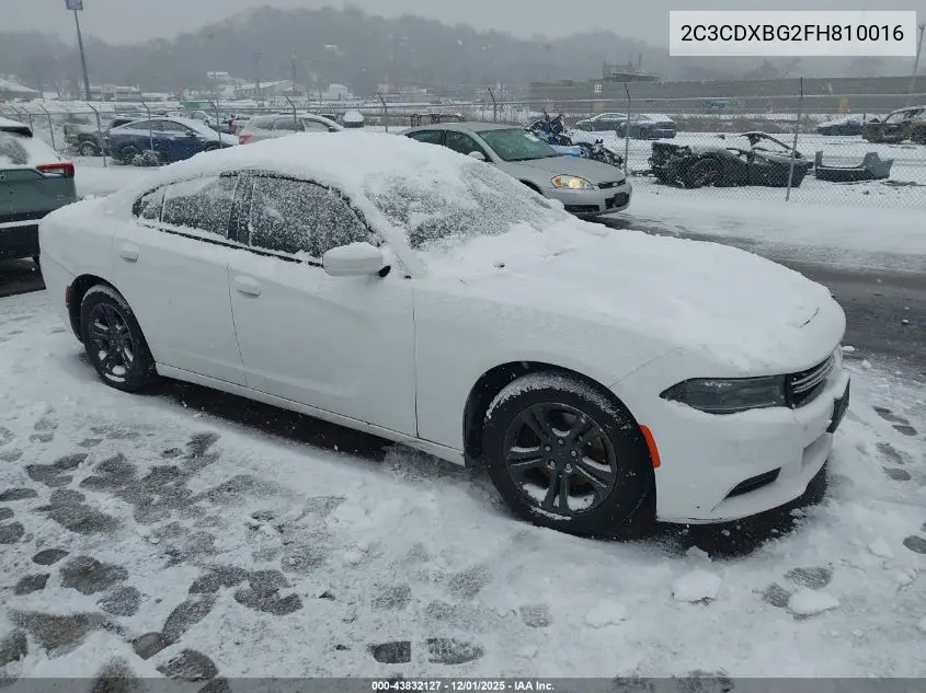 2C3CDXBG2FH810016 2015 Dodge Charger Se