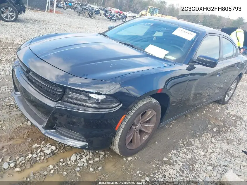 2C3CDXHG2FH805793 2015 Dodge Charger Sxt