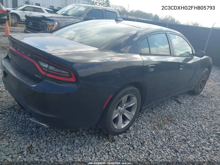 2C3CDXHG2FH805793 2015 Dodge Charger Sxt