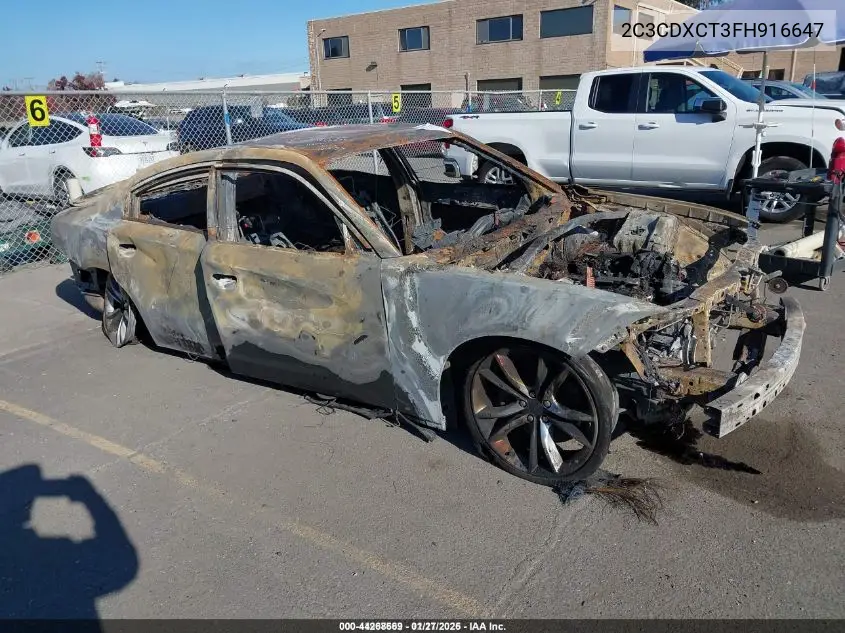 2C3CDXCT3FH916647 2015 Dodge Charger Road/Track