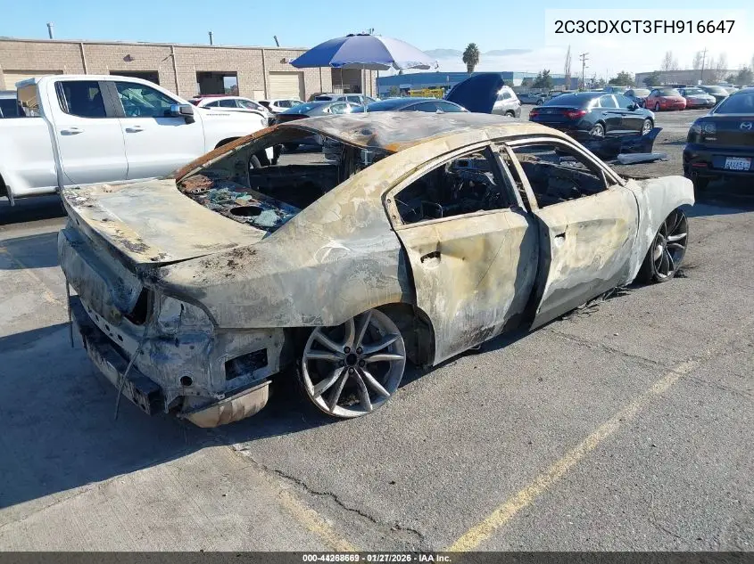 2C3CDXCT3FH916647 2015 Dodge Charger Road/Track
