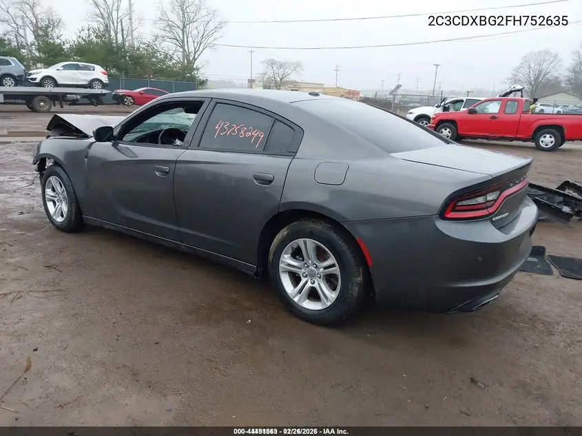 2C3CDXBG2FH752635 2015 Dodge Charger Se