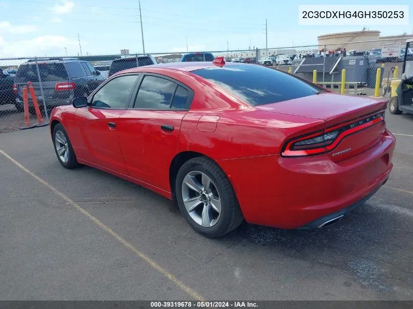 2C3CDXHG4GH350253 2016 Dodge Charger Sxt