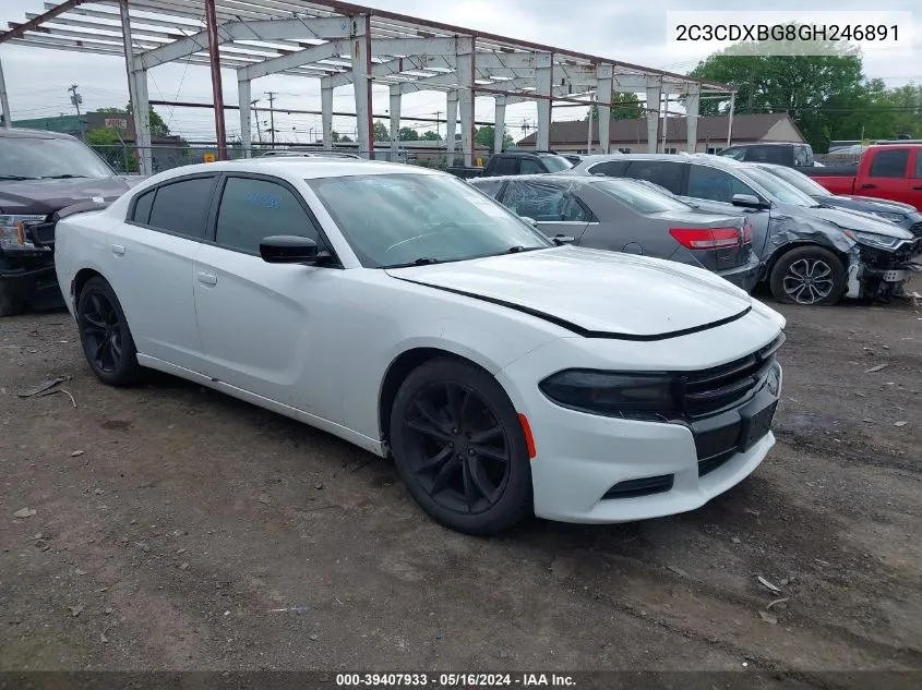 2016 Dodge Charger Se VIN: 2C3CDXBG8GH246891 Lot: 39407933