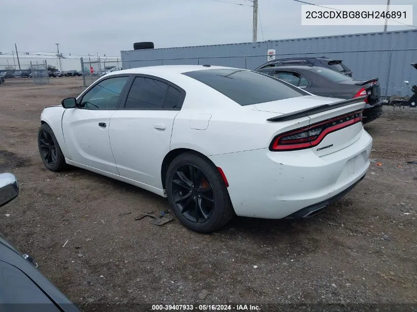 2016 Dodge Charger Se VIN: 2C3CDXBG8GH246891 Lot: 39407933