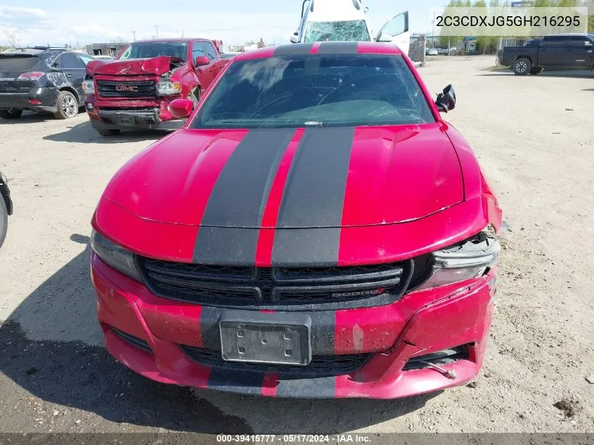 2016 Dodge Charger Sxt VIN: 2C3CDXJG5GH216295 Lot: 39415777