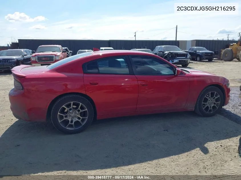 2016 Dodge Charger Sxt VIN: 2C3CDXJG5GH216295 Lot: 39415777