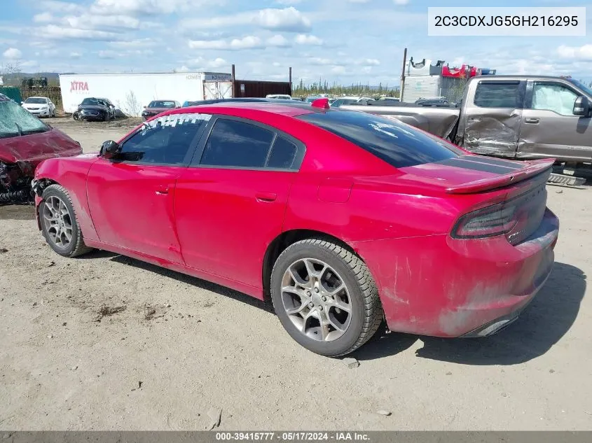 2016 Dodge Charger Sxt VIN: 2C3CDXJG5GH216295 Lot: 39415777