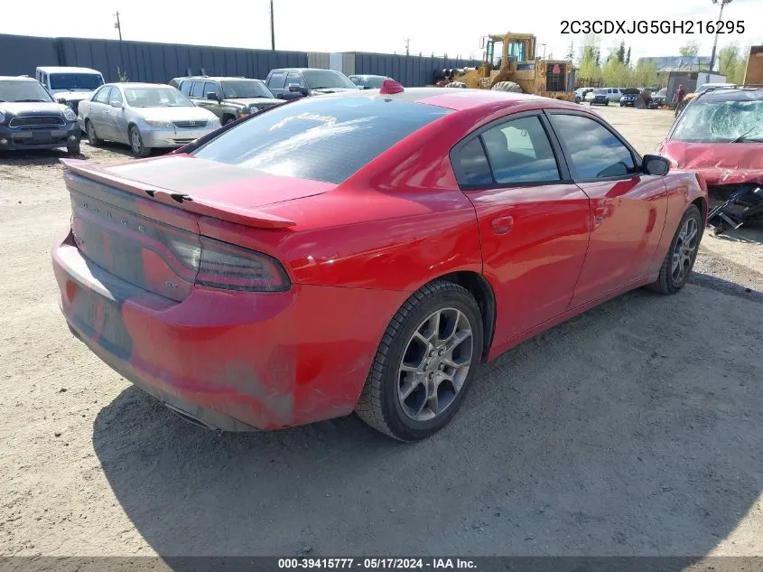 2016 Dodge Charger Sxt VIN: 2C3CDXJG5GH216295 Lot: 39415777