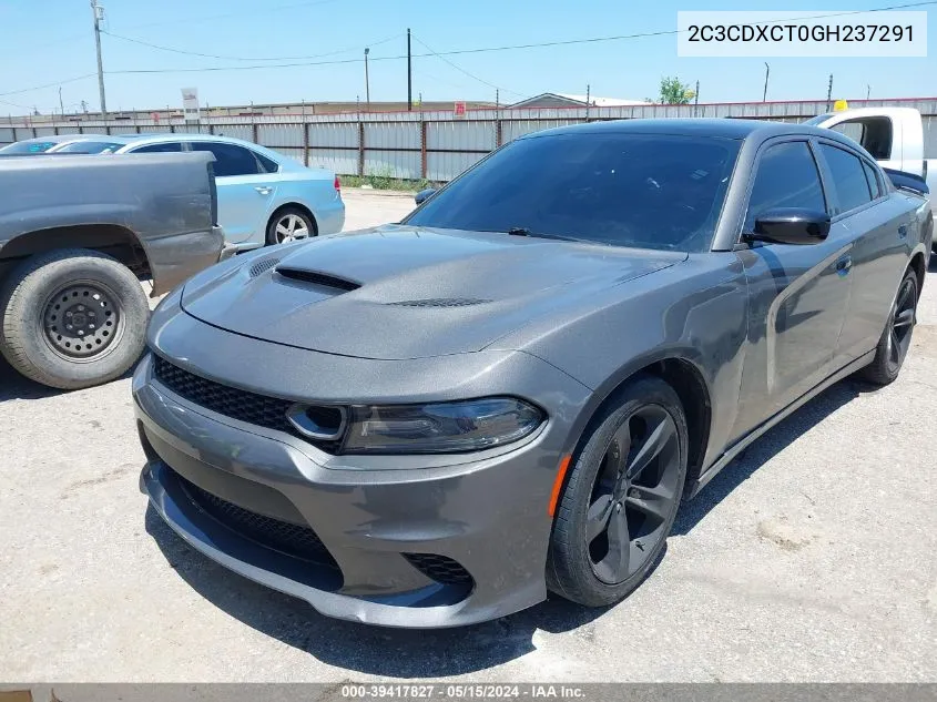 2016 Dodge Charger R/T VIN: 2C3CDXCT0GH237291 Lot: 39417827