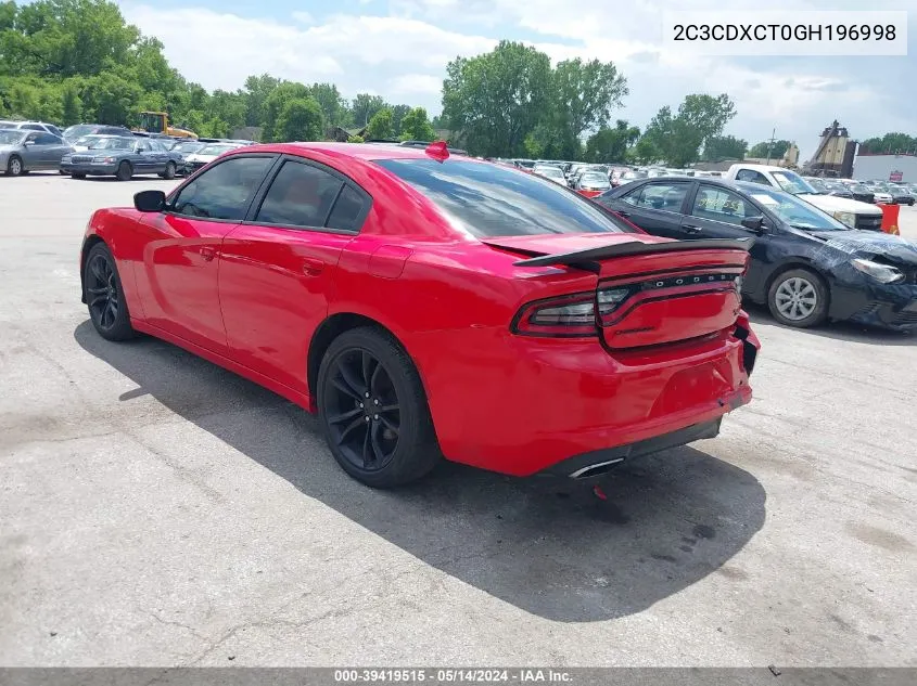 2016 Dodge Charger R/T VIN: 2C3CDXCT0GH196998 Lot: 39419515