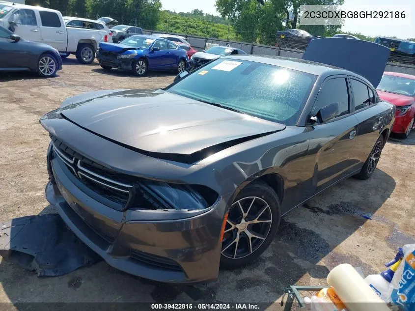 2016 Dodge Charger Se VIN: 2C3CDXBG8GH292186 Lot: 39422815