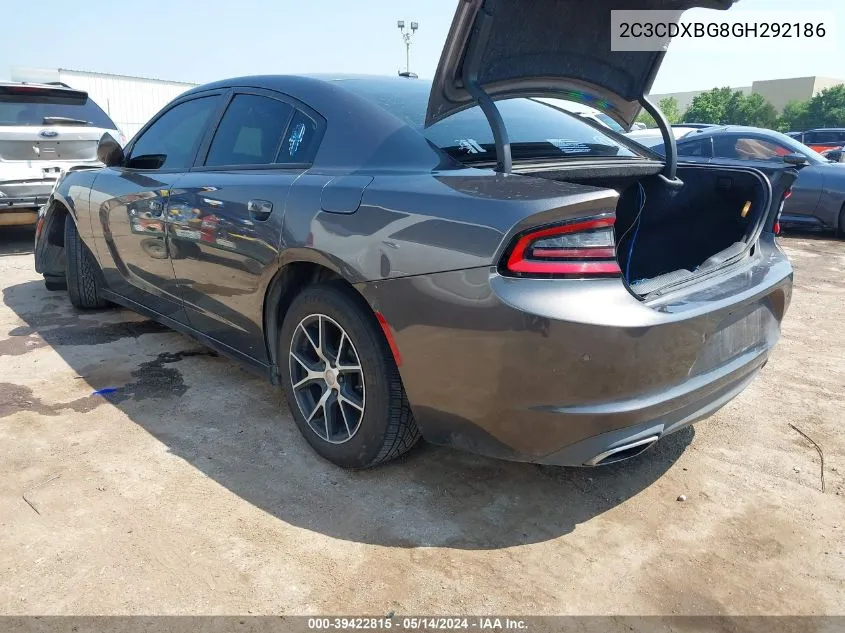 2016 Dodge Charger Se VIN: 2C3CDXBG8GH292186 Lot: 39422815