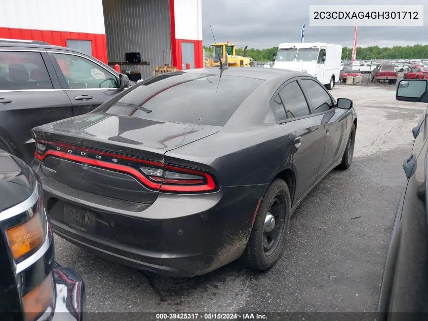 2C3CDXAG4GH301712 2016 Dodge Charger Police