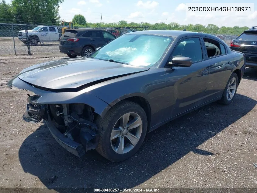 2C3CDXHG4GH138971 2016 Dodge Charger Sxt