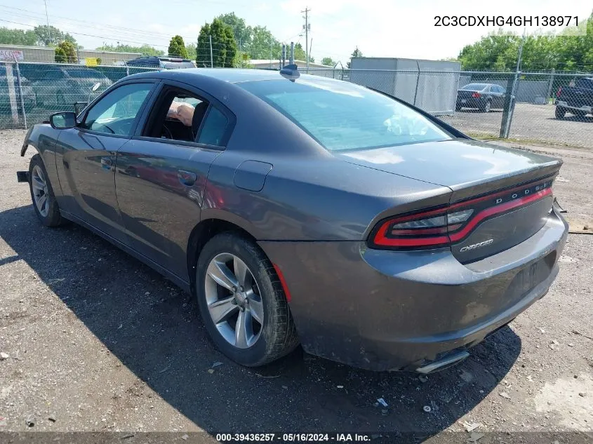 2C3CDXHG4GH138971 2016 Dodge Charger Sxt