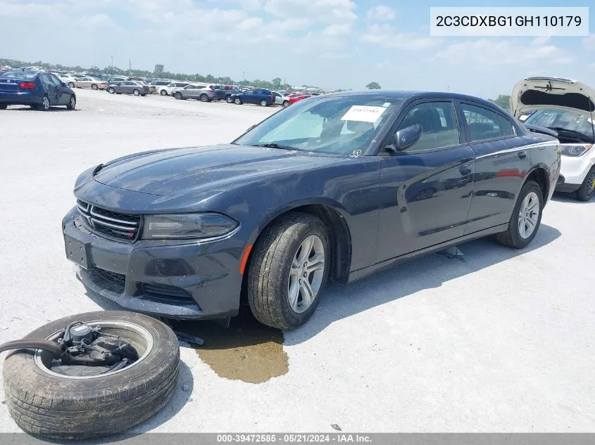 2016 Dodge Charger Se VIN: 2C3CDXBG1GH110179 Lot: 39472585