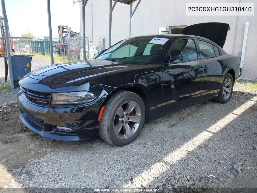 2016 Dodge Charger Sxt VIN: 2C3CDXHG1GH310440 Lot: 40103495