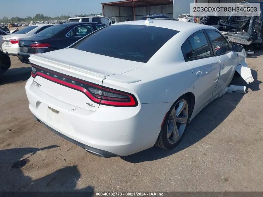 2016 Dodge Charger R/T VIN: 2C3CDXCT8GH346503 Lot: 40132773