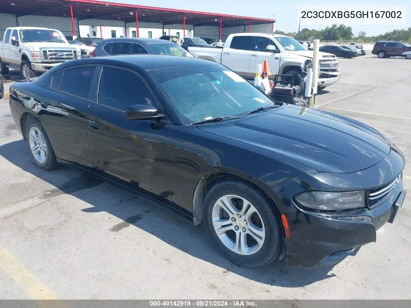 2016 Dodge Charger Se VIN: 2C3CDXBG5GH167002 Lot: 40142919