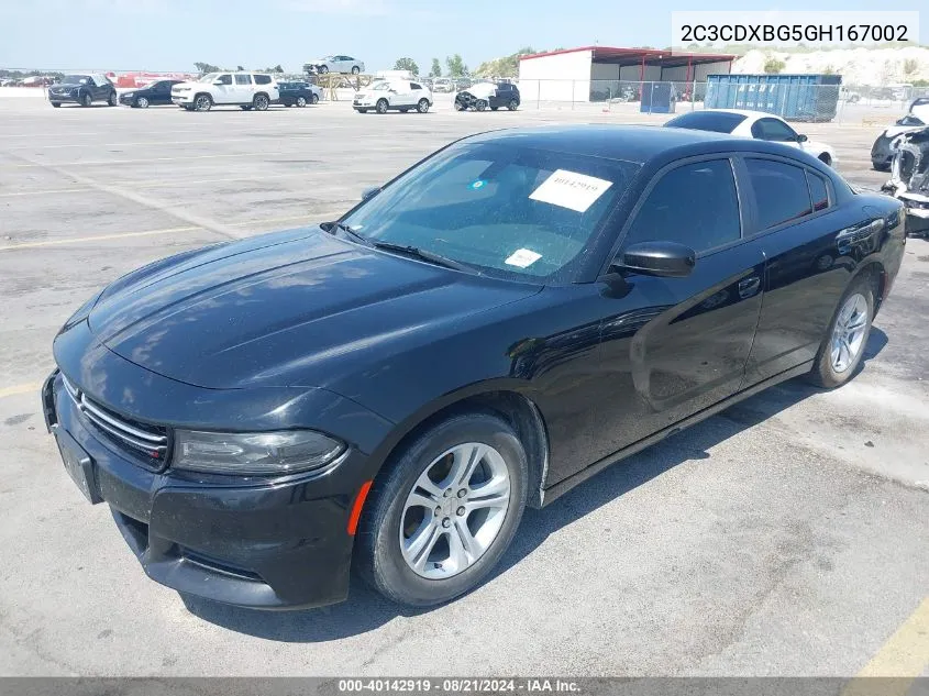 2016 Dodge Charger Se VIN: 2C3CDXBG5GH167002 Lot: 40142919