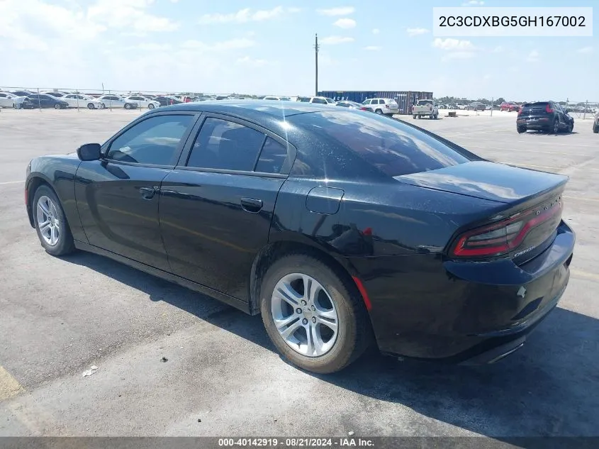 2016 Dodge Charger Se VIN: 2C3CDXBG5GH167002 Lot: 40142919