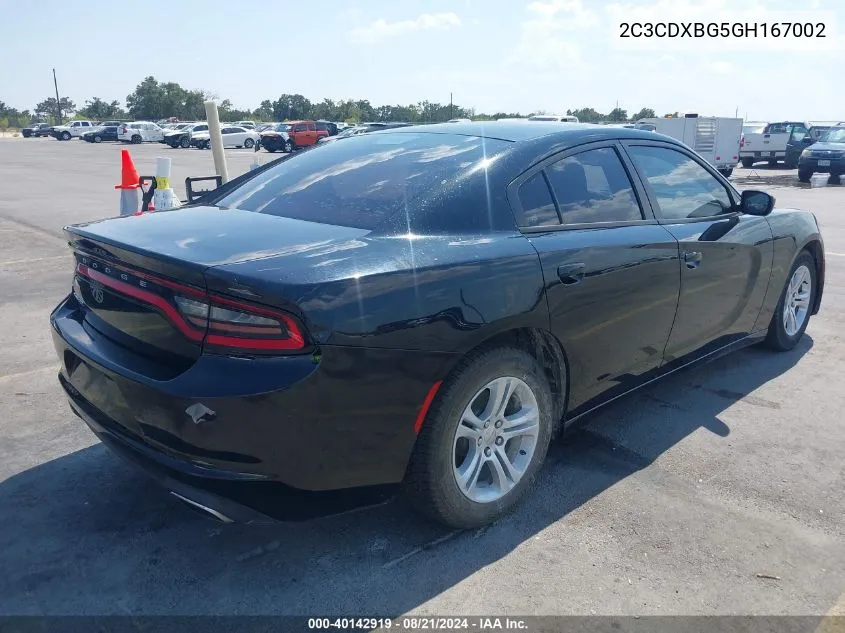 2016 Dodge Charger Se VIN: 2C3CDXBG5GH167002 Lot: 40142919