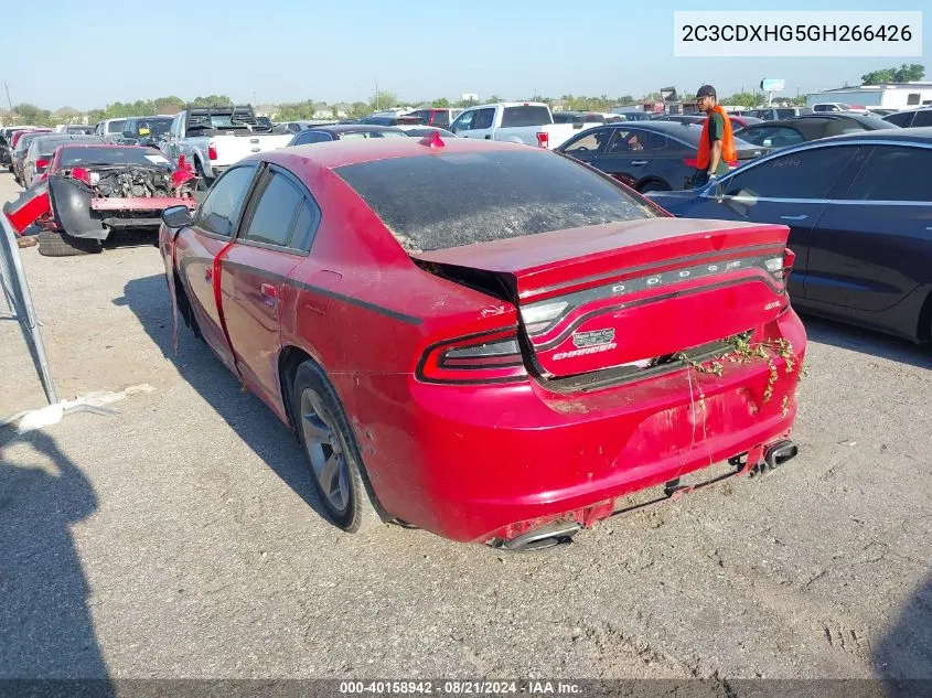 2C3CDXHG5GH266426 2016 Dodge Charger Sxt