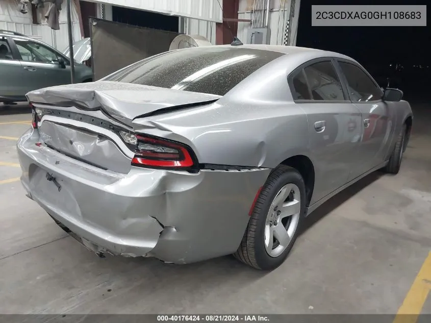 2016 Dodge Charger Police VIN: 2C3CDXAG0GH108683 Lot: 40176424