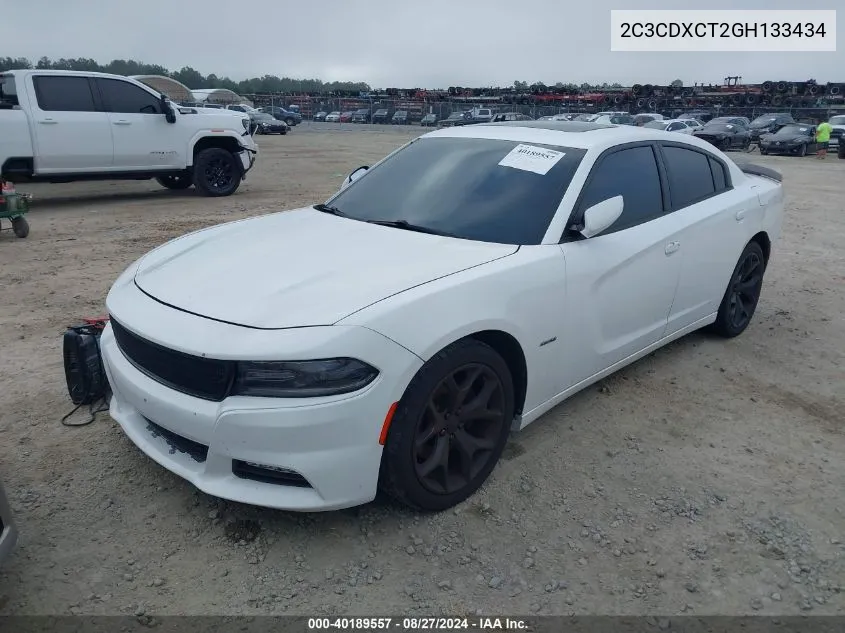 2016 Dodge Charger R/T VIN: 2C3CDXCT2GH133434 Lot: 40189557