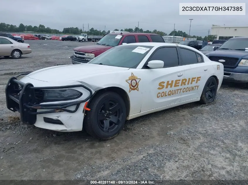 2016 Dodge Charger Police VIN: 2C3CDXAT7GH347385 Lot: 40281148