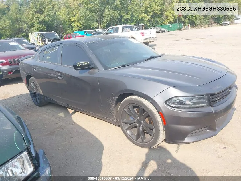 2016 Dodge Charger Sxt VIN: 2C3CDXHG3GH330656 Lot: 40315967