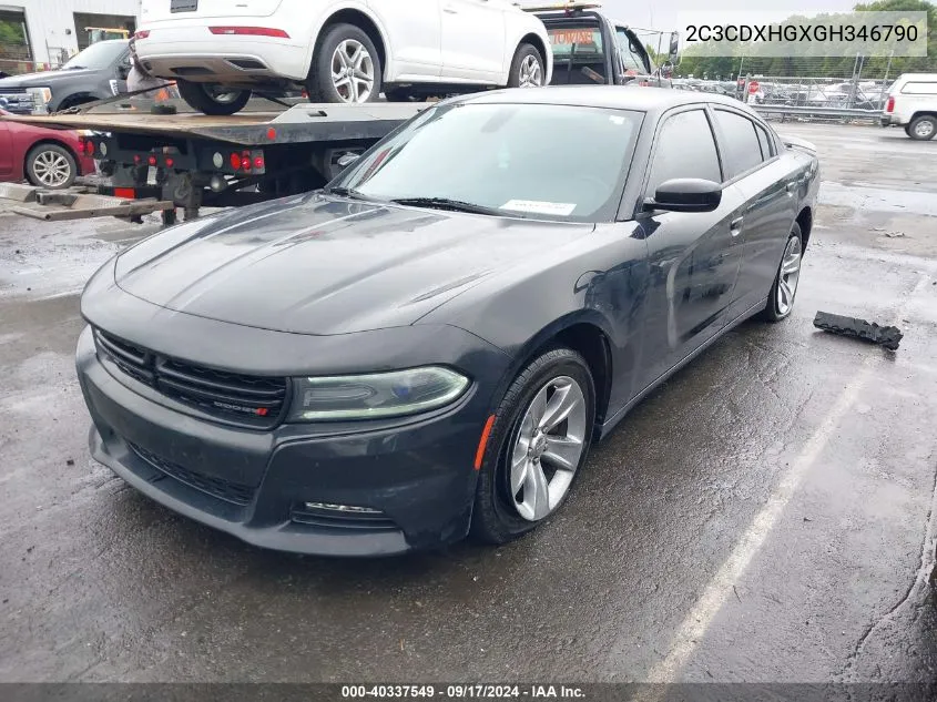 2016 Dodge Charger Sxt VIN: 2C3CDXHGXGH346790 Lot: 40337549