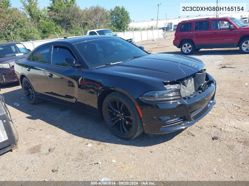 2C3CDXHG8GH165154 2016 Dodge Charger Sxt