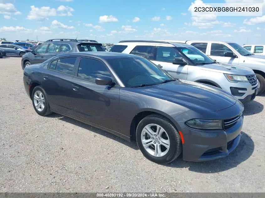 2016 Dodge Charger Se VIN: 2C3CDXBG8GH241030 Lot: 40393192