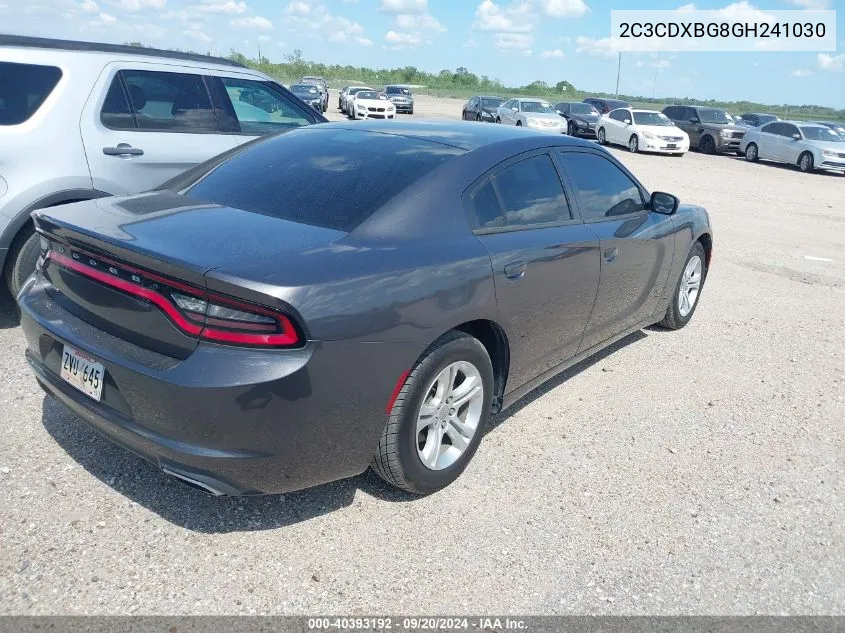 2016 Dodge Charger Se VIN: 2C3CDXBG8GH241030 Lot: 40393192