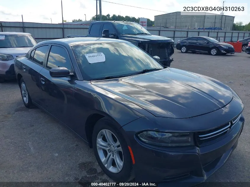 2016 Dodge Charger Se VIN: 2C3CDXBG4GH310263 Lot: 40402777