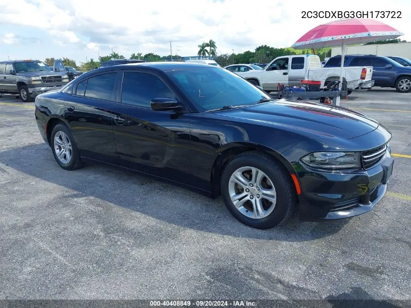 2016 Dodge Charger Se VIN: 2C3CDXBG3GH173722 Lot: 40408849