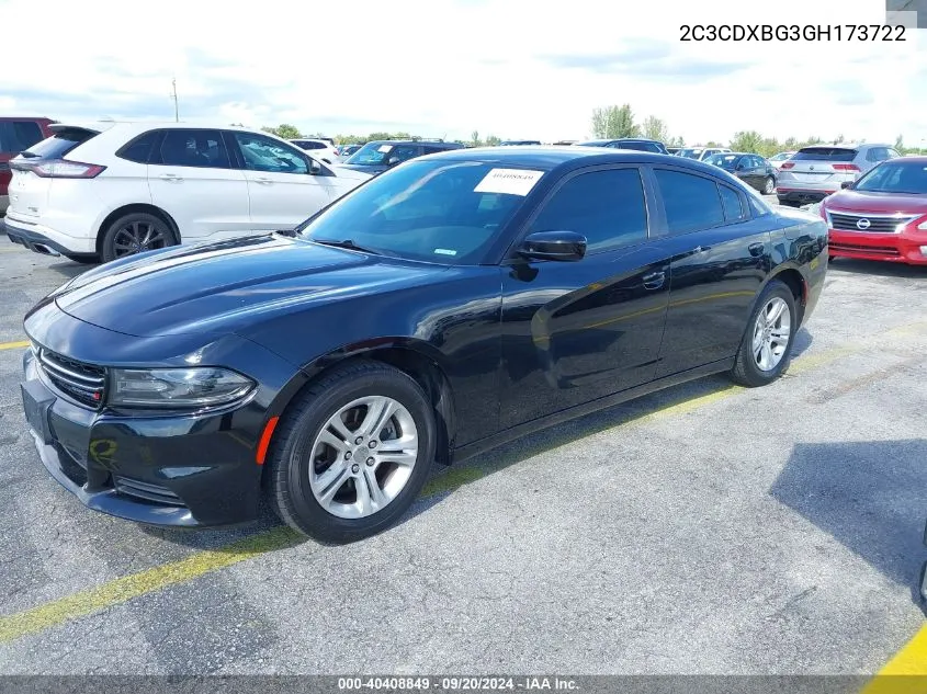 2016 Dodge Charger Se VIN: 2C3CDXBG3GH173722 Lot: 40408849