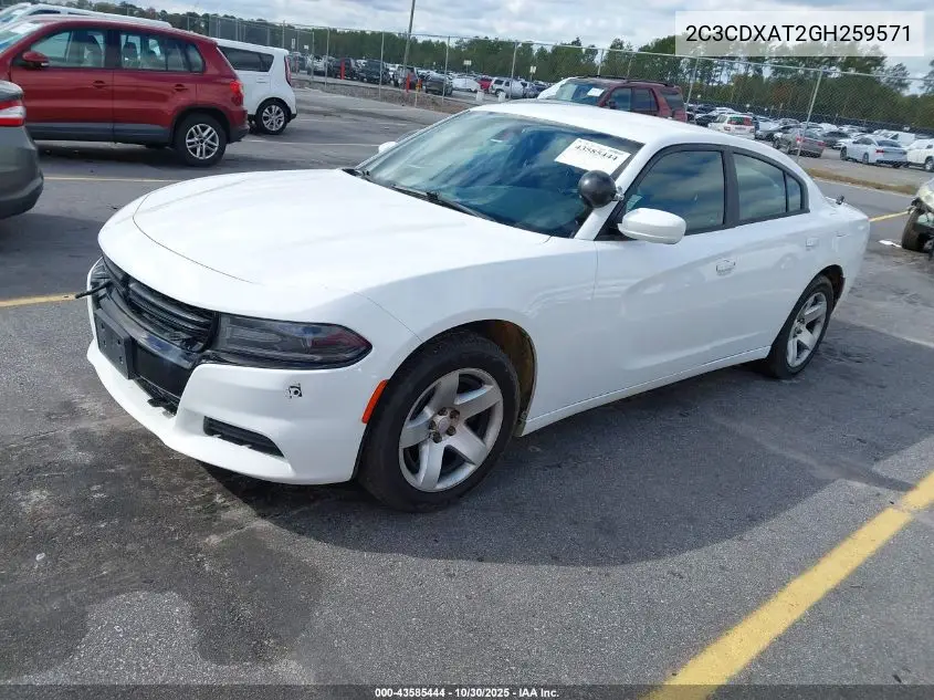 2C3CDXAT2GH259571 2016 Dodge Charger Police