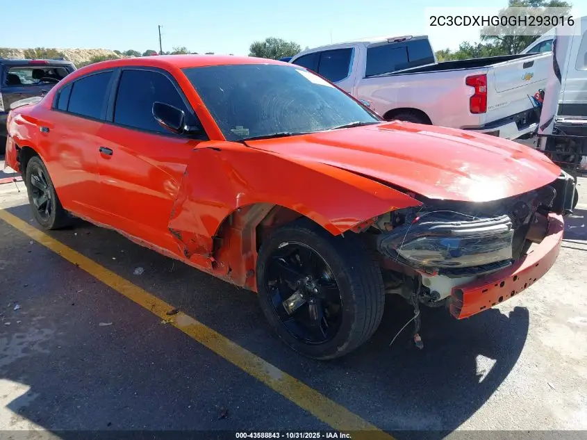 2C3CDXHG0GH293016 2016 Dodge Charger Sxt