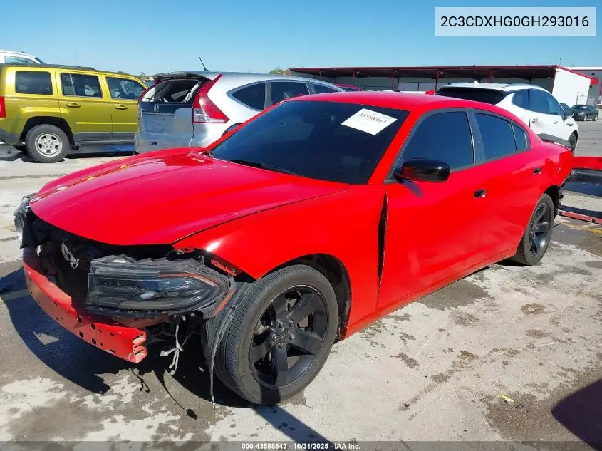 2C3CDXHG0GH293016 2016 Dodge Charger Sxt