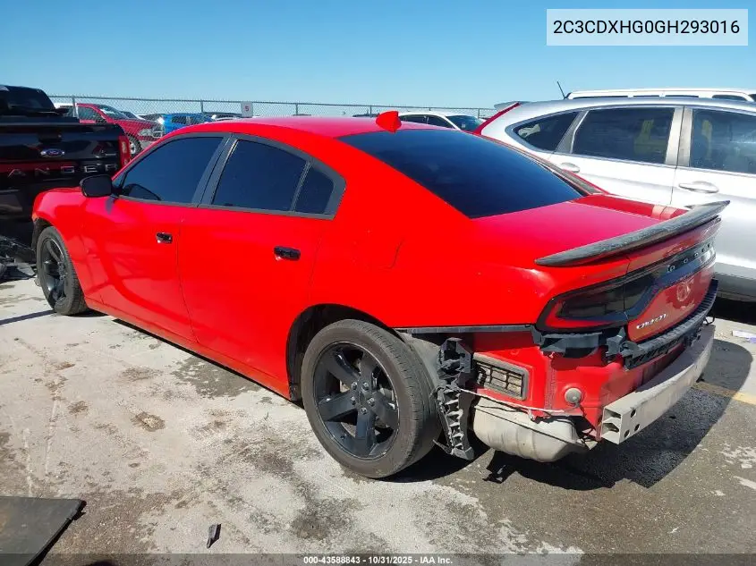 2C3CDXHG0GH293016 2016 Dodge Charger Sxt