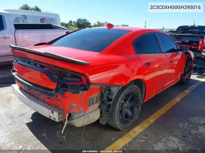 2C3CDXHG0GH293016 2016 Dodge Charger Sxt