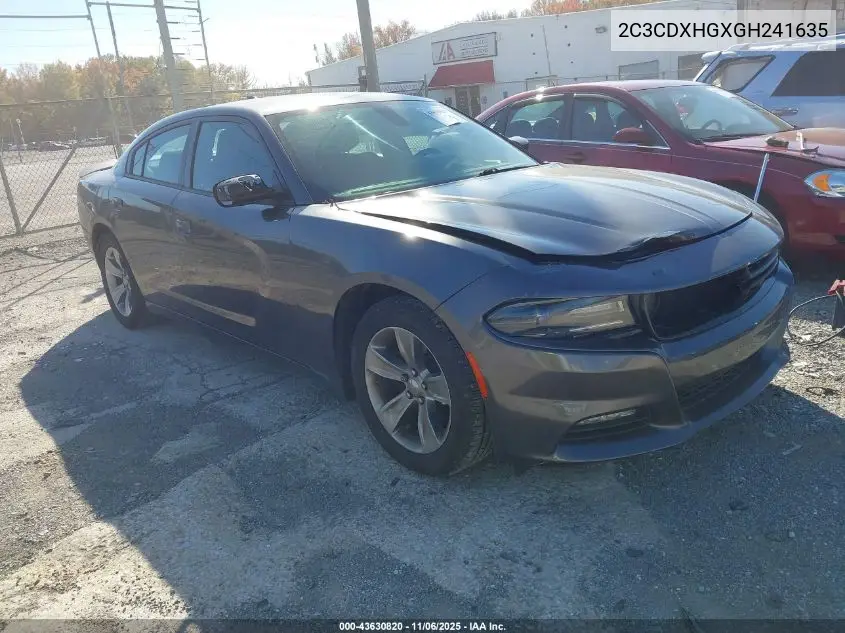 2C3CDXHGXGH241635 2016 Dodge Charger Sxt
