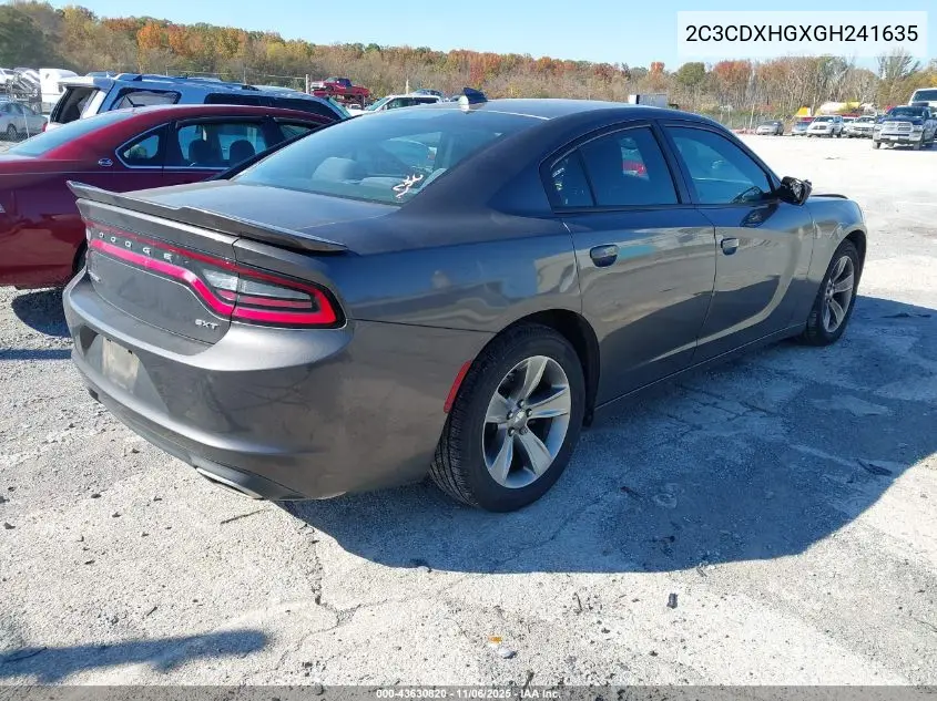 2C3CDXHGXGH241635 2016 Dodge Charger Sxt