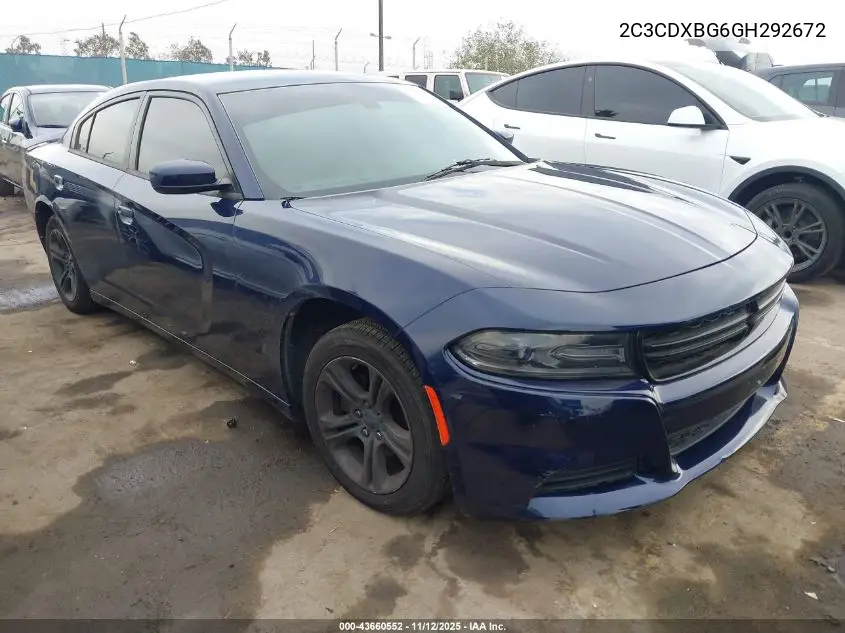 2C3CDXBG6GH292672 2016 Dodge Charger Se
