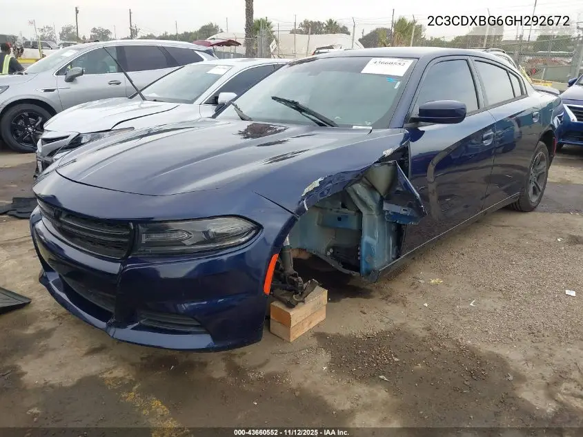 2C3CDXBG6GH292672 2016 Dodge Charger Se